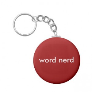 Word nerd keychain