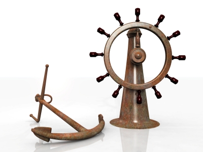 Anchor and steering wheel